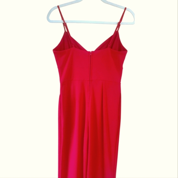 Crystal Sky Red Spaghetti Strap Jumpsuit Size Medium - Picture 3 of 13